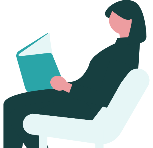 企業の情報を項目ごとに調べるイラスト